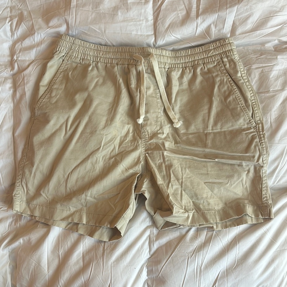 Casual Khaki Drawstring Shorts
